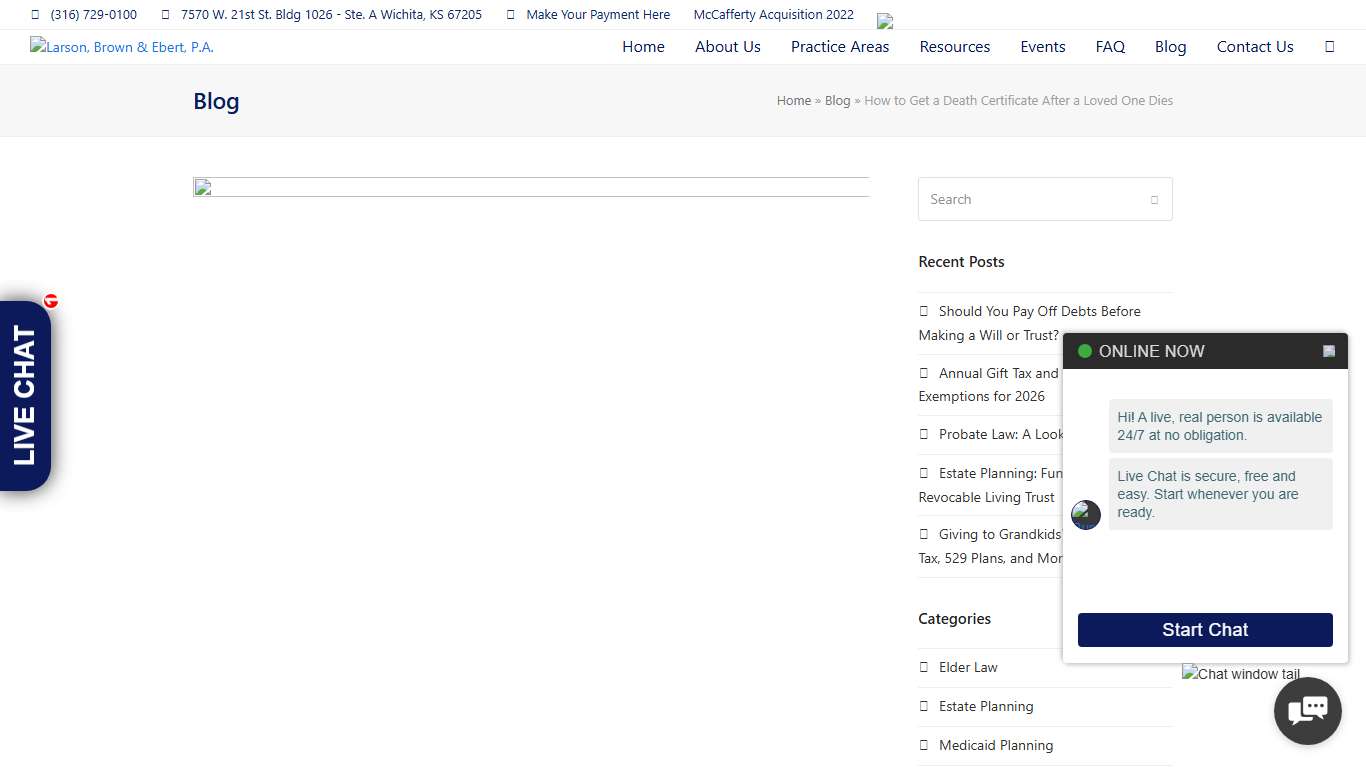 How to Get a Death Certificate After a Loved One Dies - Larson, Brown & Ebert, P.A.